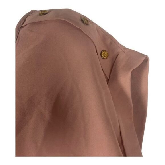 Speed Limit Womens Blush Pink Blouse With Shoulder Button Detail Size Large - Picture 5 of 9